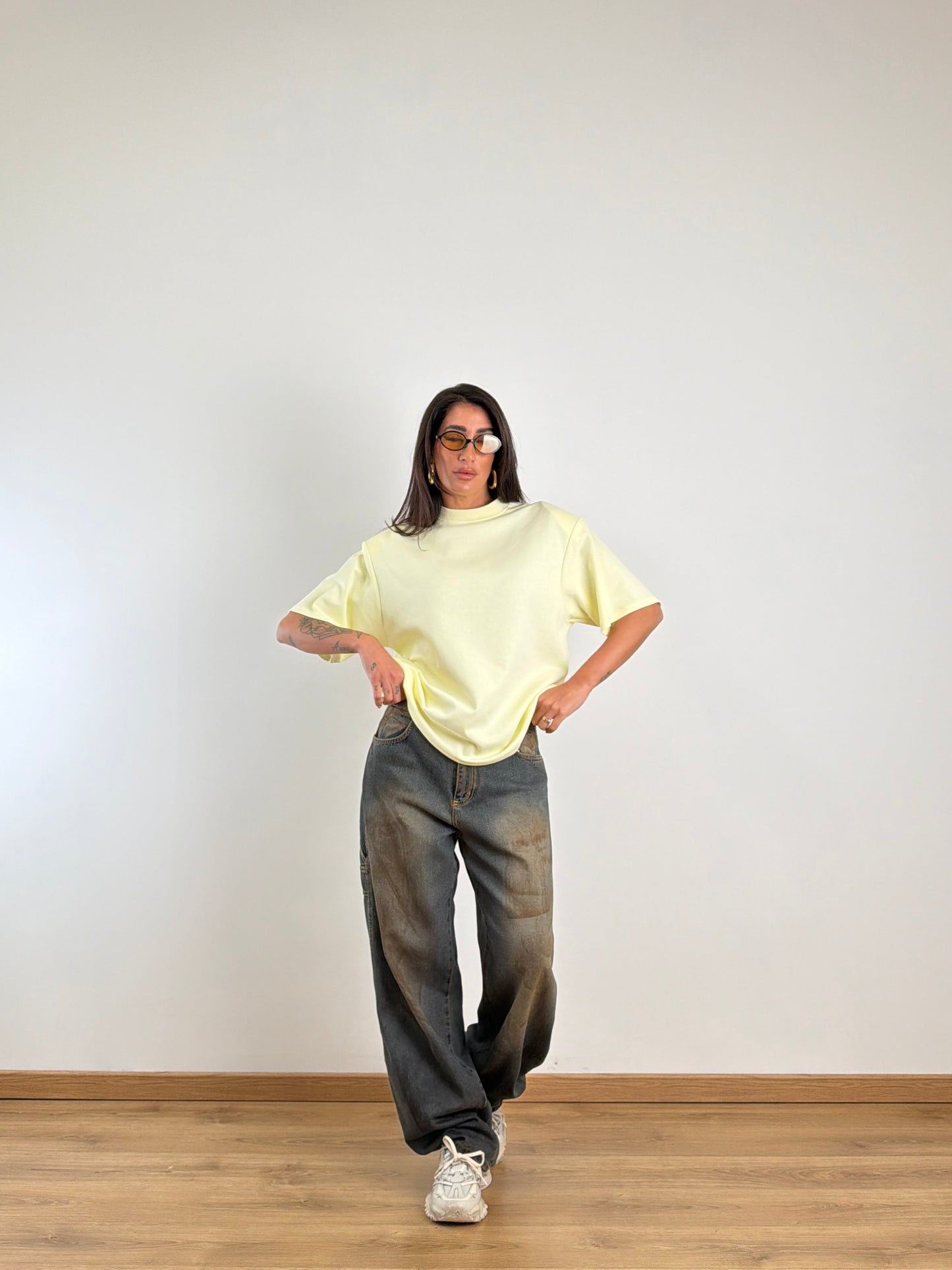 Jeans scuro sabbiato marrone GB071