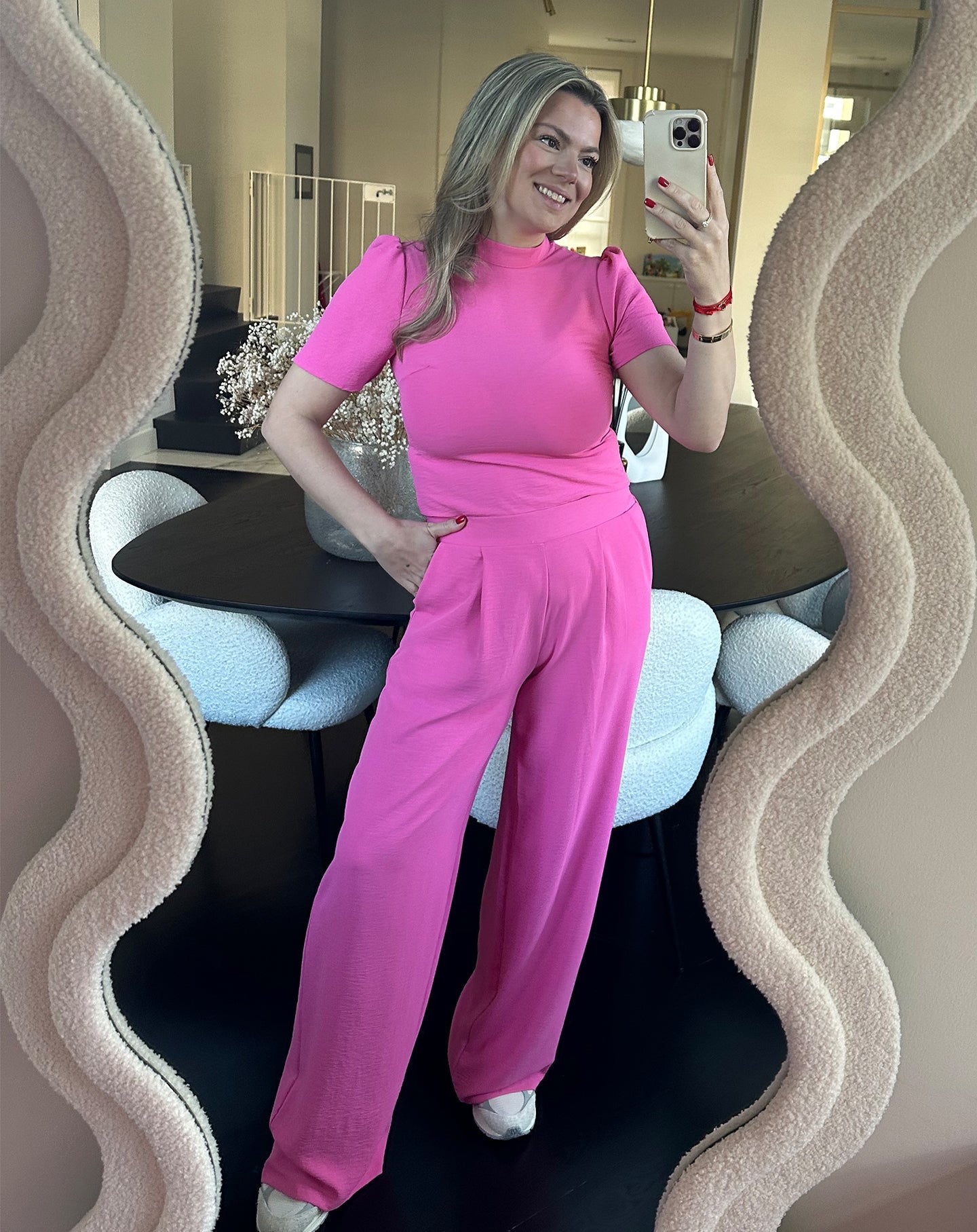 JULIE SHORT SLEEVE TOP ROZE