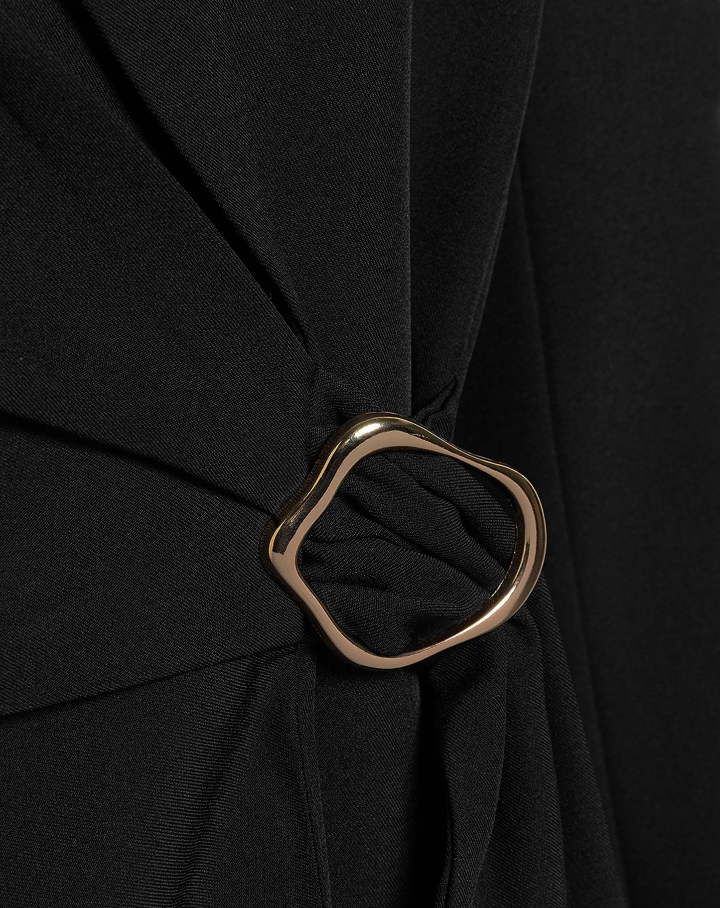 BUCKLE BLAZER DRESS ZWART