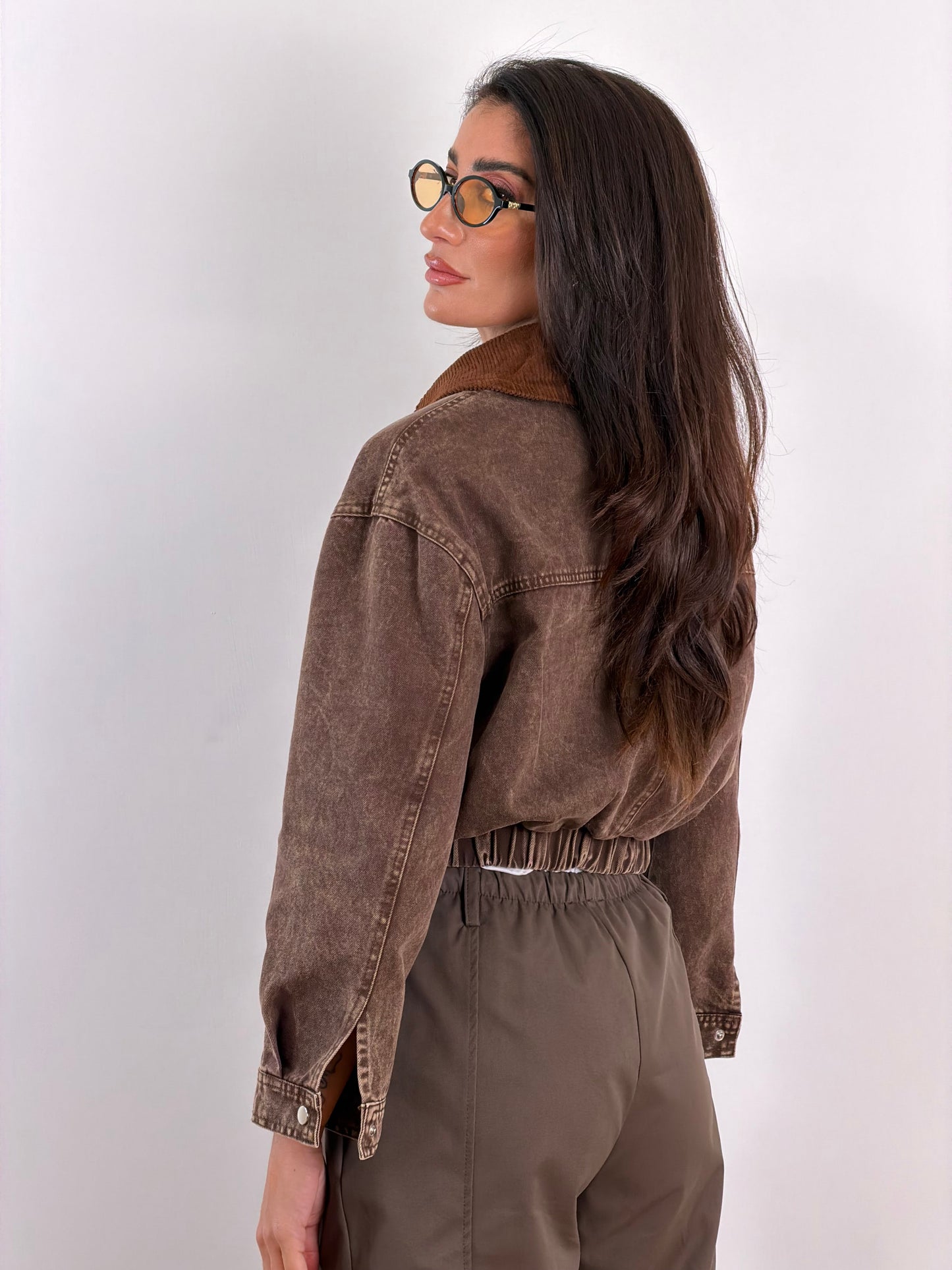 Bomber denim marrone 2676