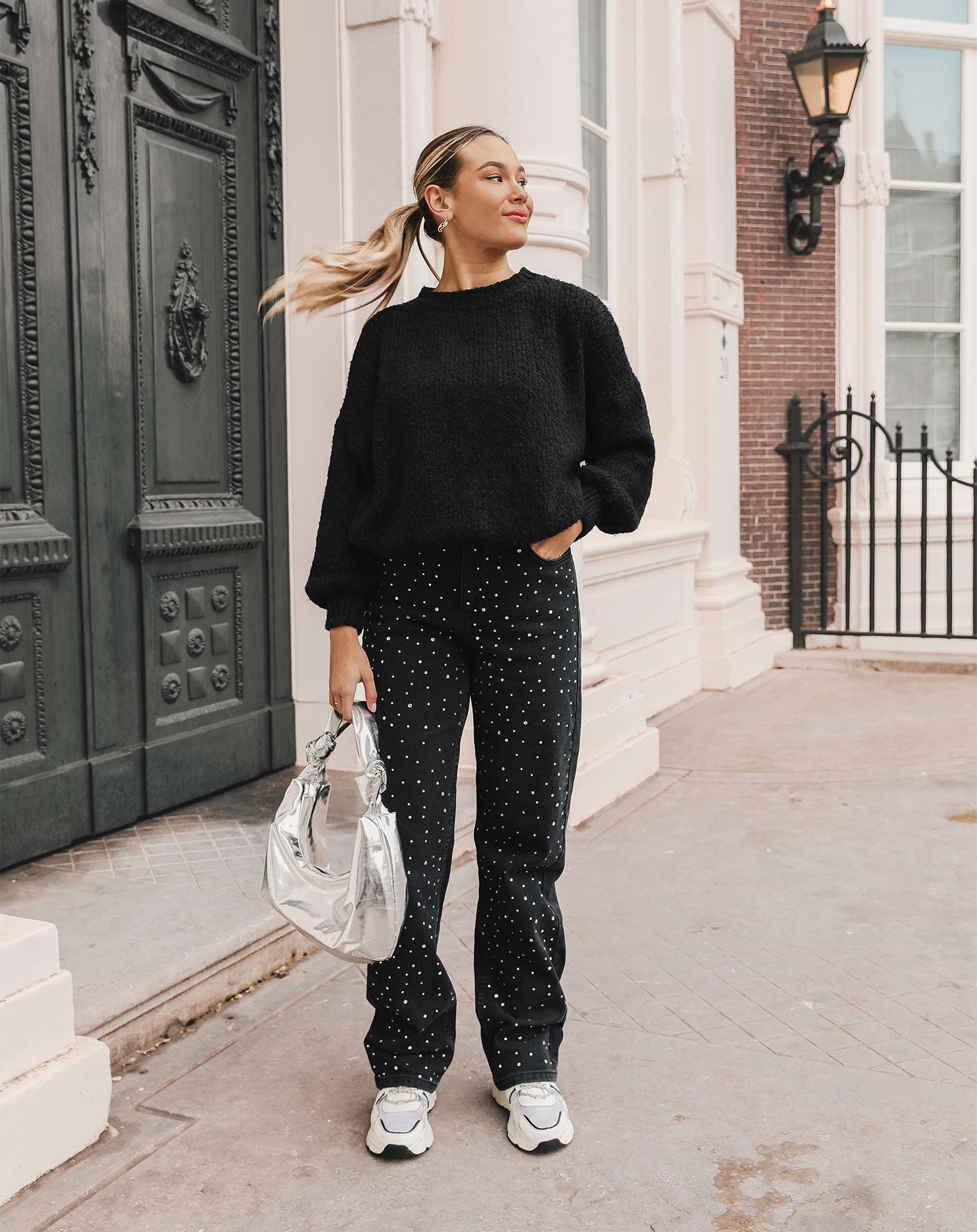 JAMIE KNIT ZWART