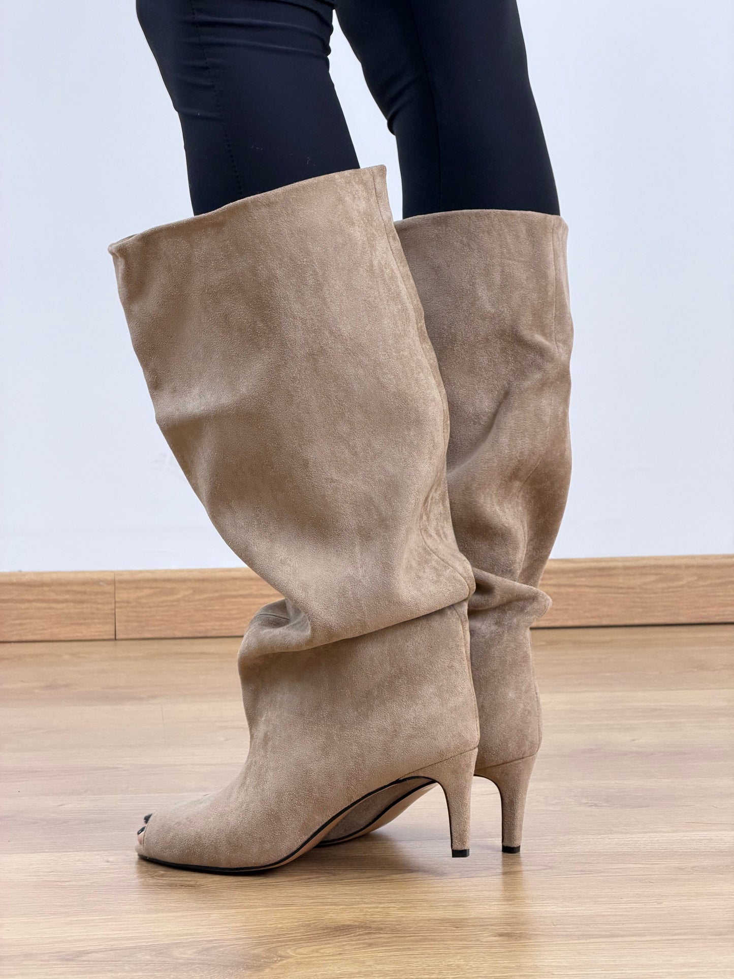 Stivale camoscio beige LA3153