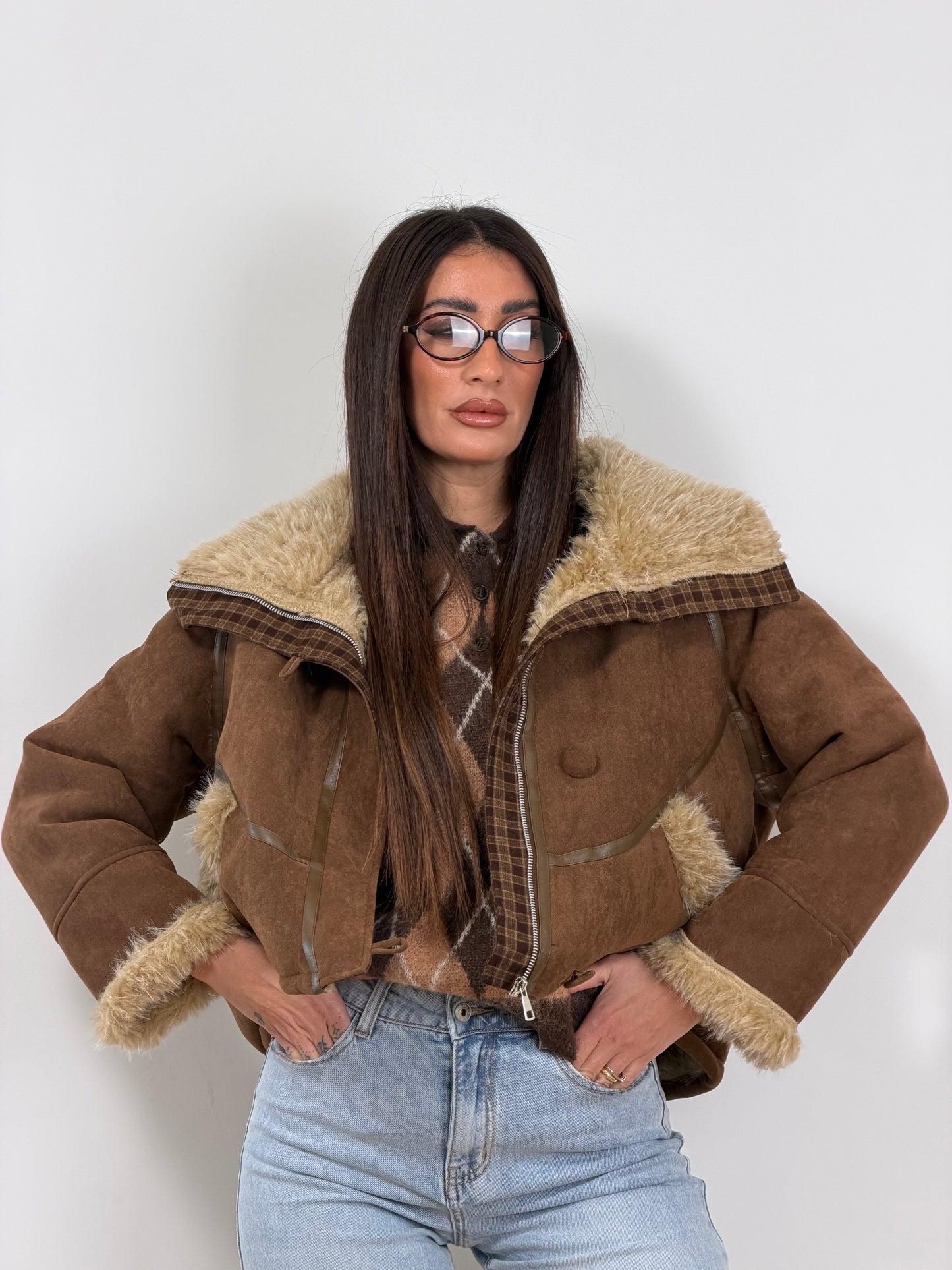 Montone imbottito marrone 5549