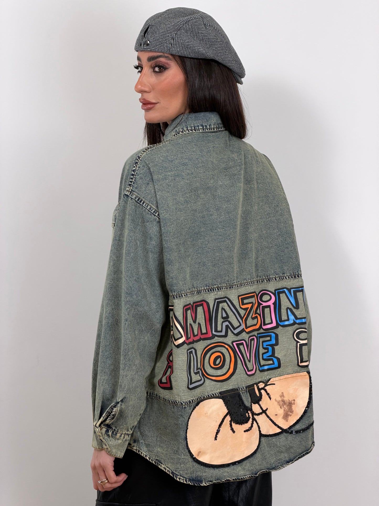Camicia denim topolino V11991