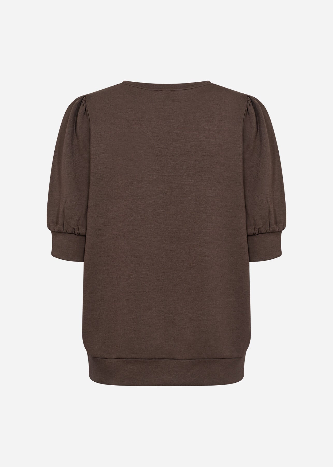 Elena™ – Blusa de Felpa con Mangas Cortas Marrón