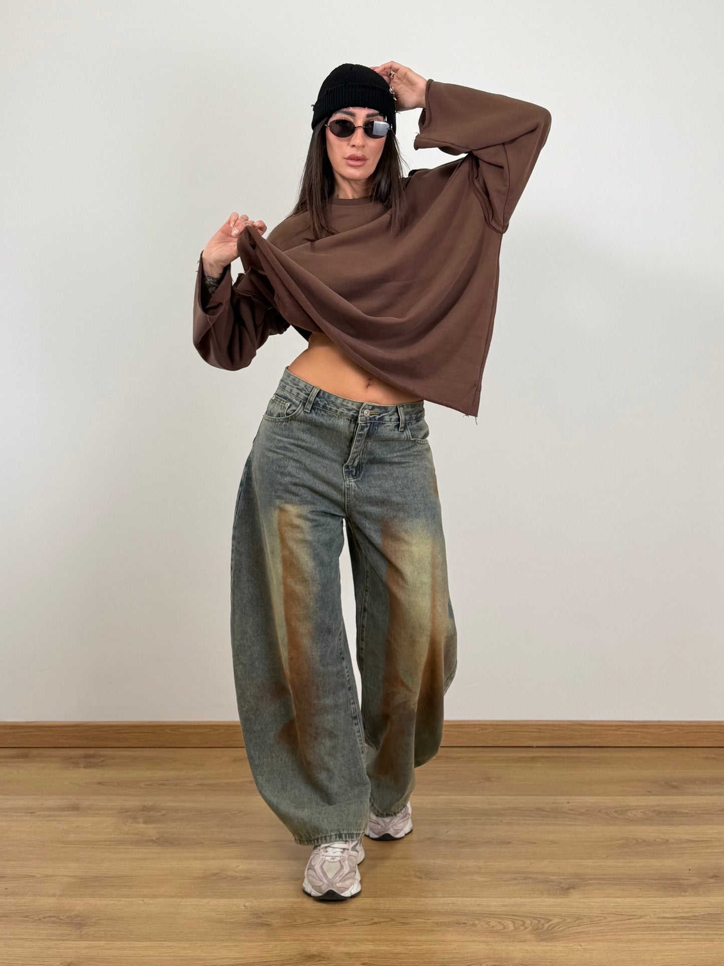 Jeans sabbiato ballon P10686