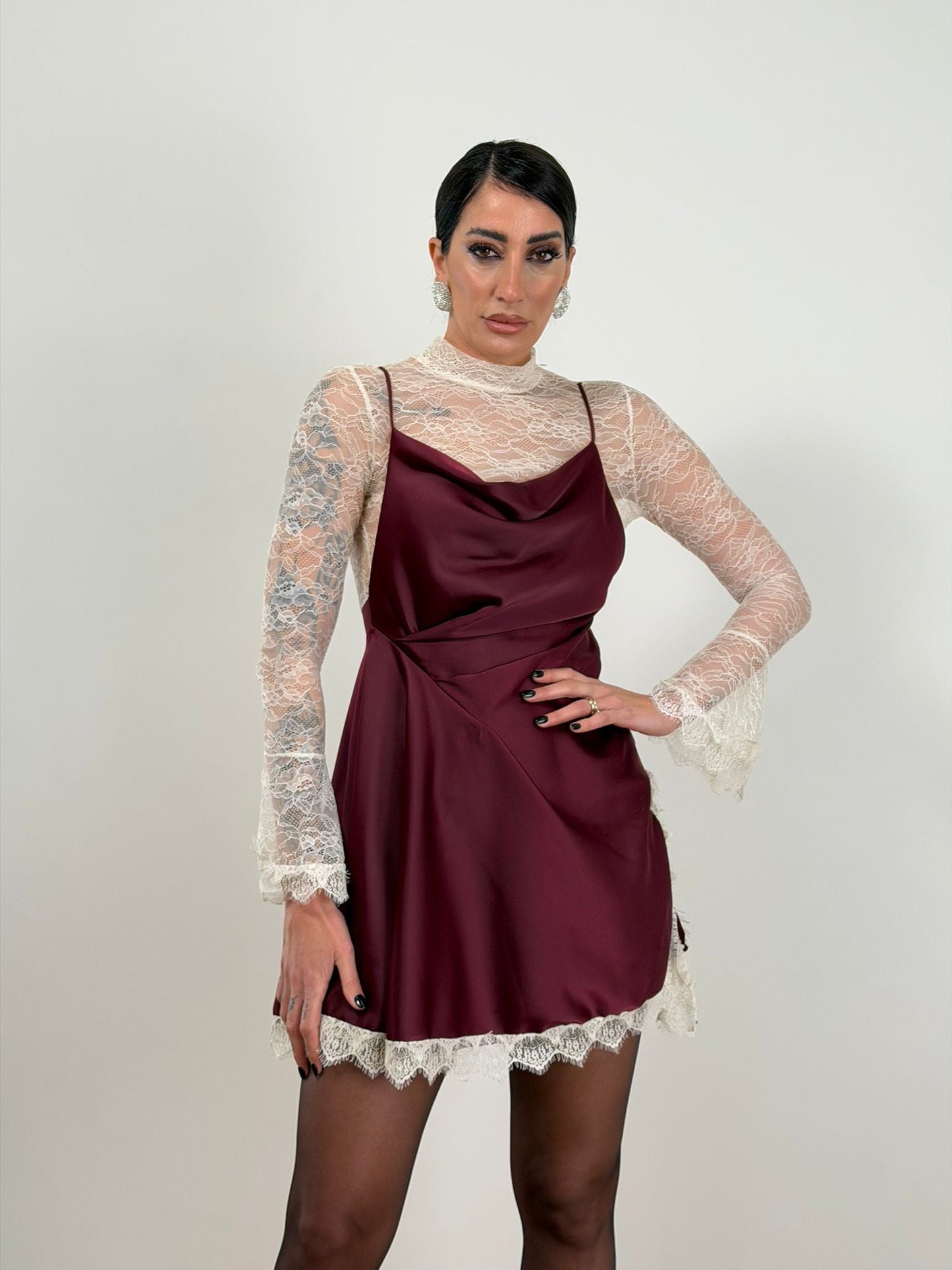 Abito bordo simil seta 27699