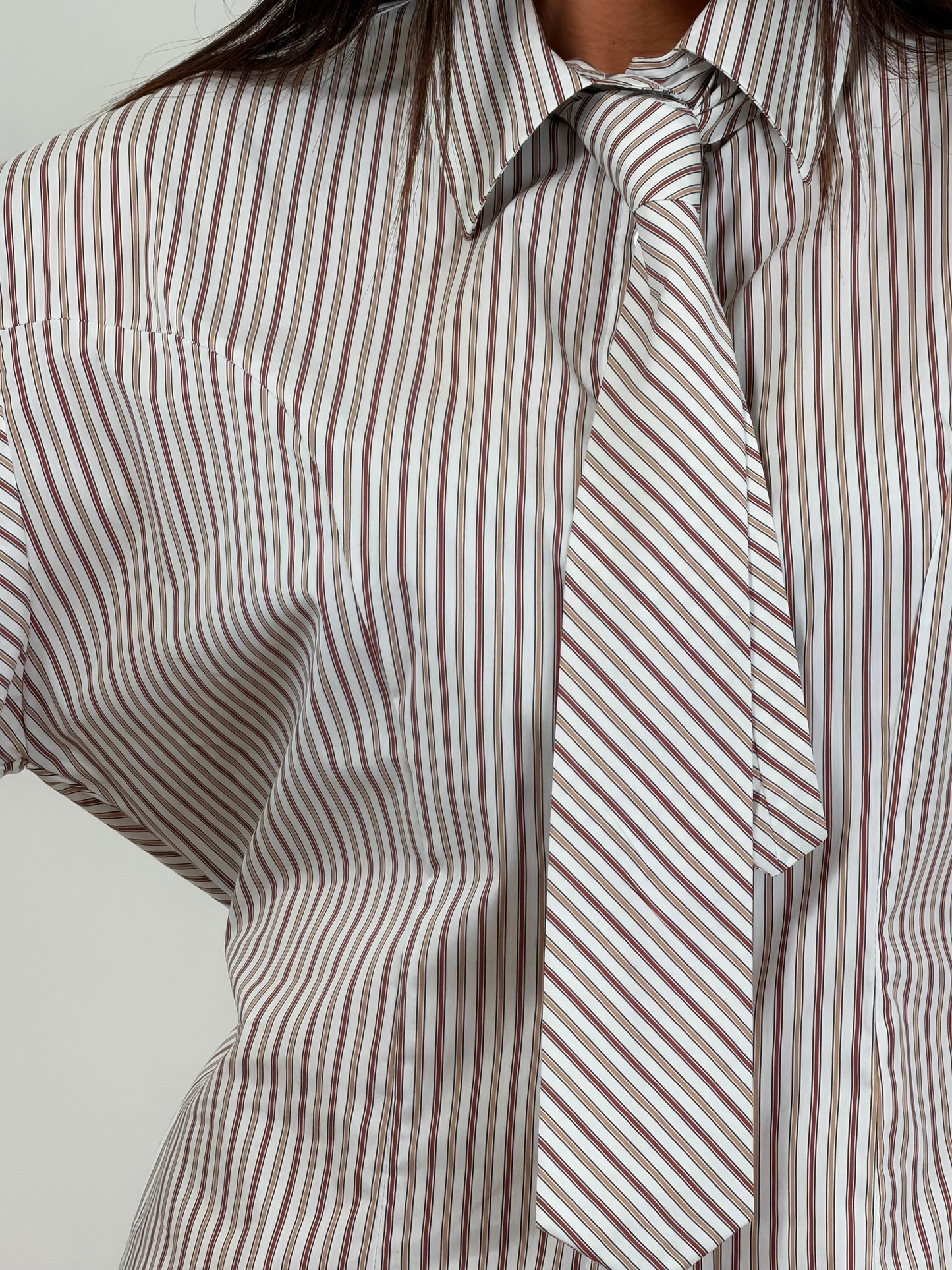 Camicia just west righe rosa 12614C