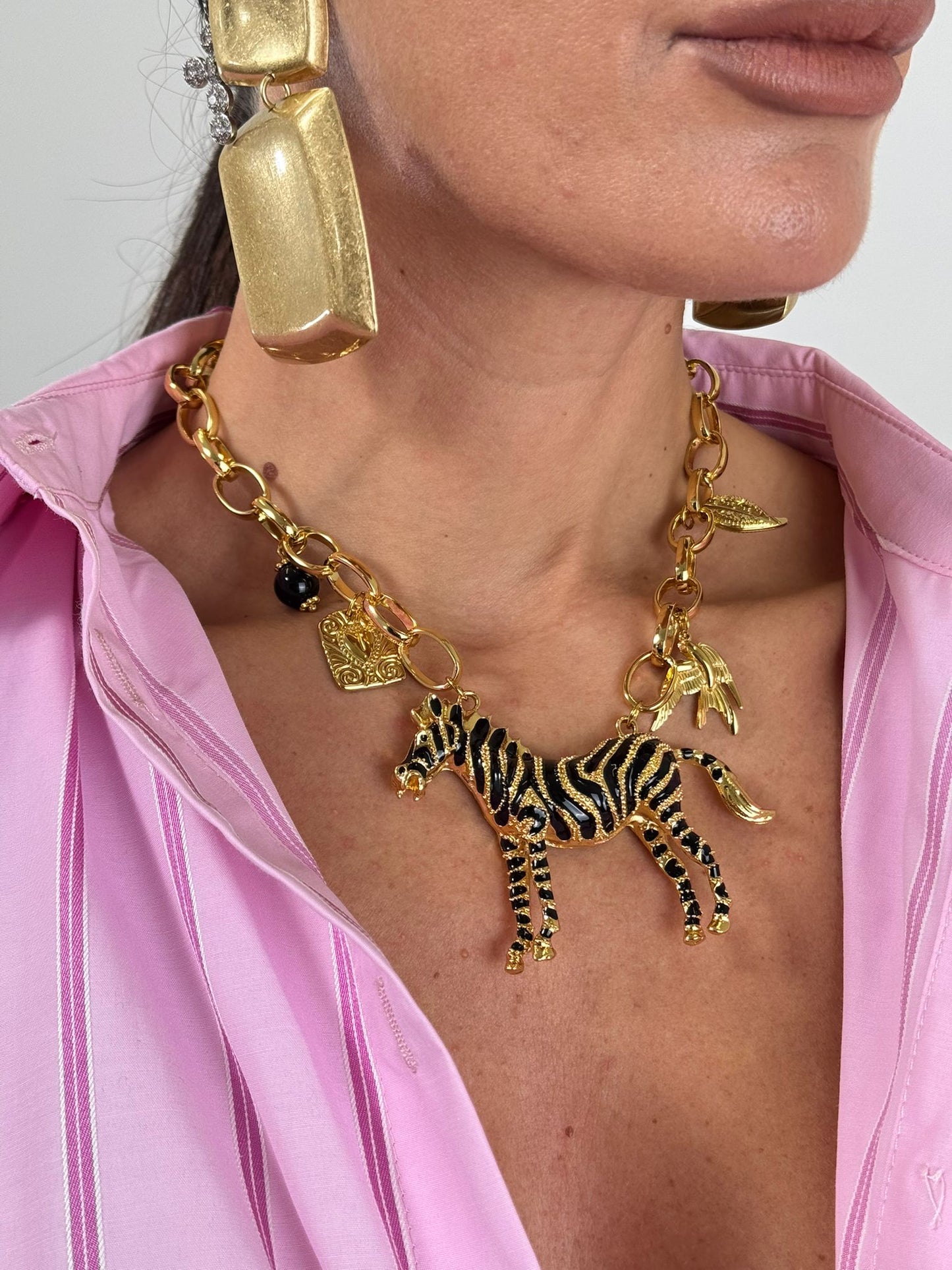 Collana zebra oro.