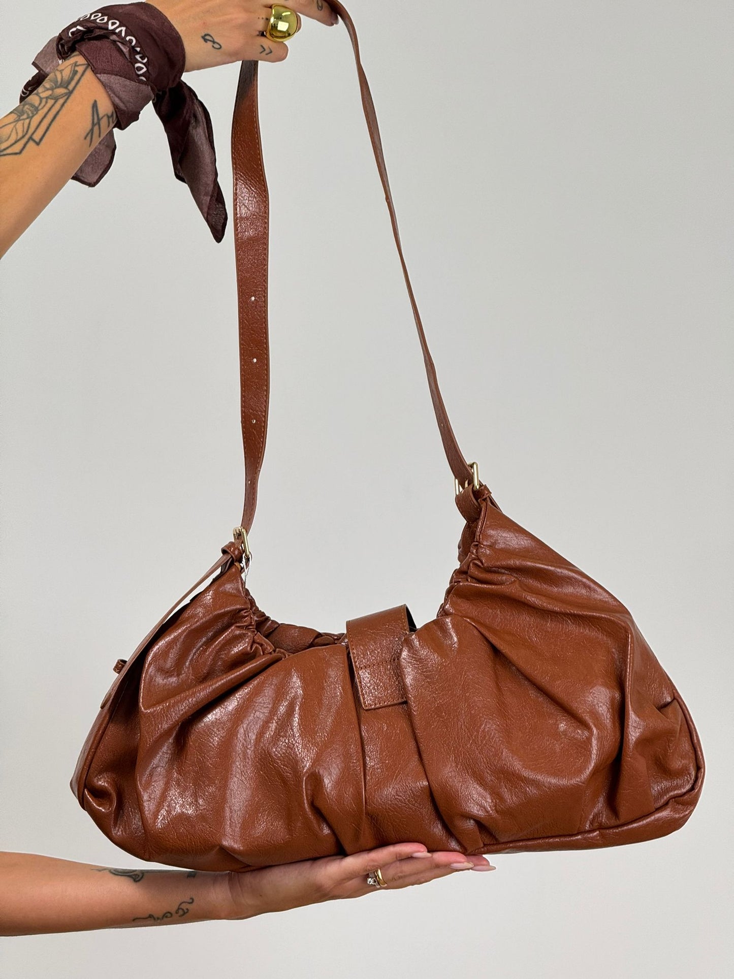 Borsa MAXI CLUTCH CUOIO