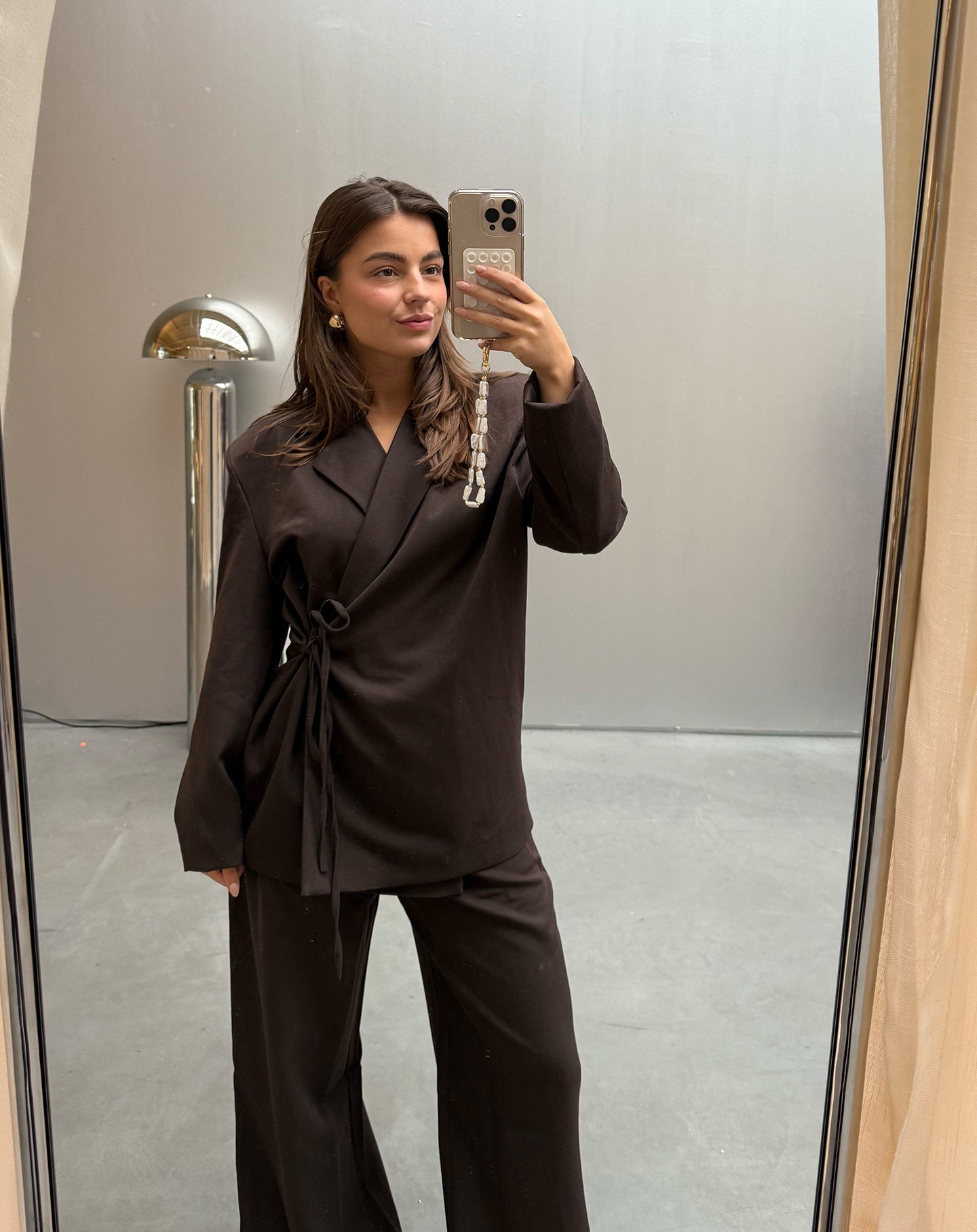 IRIS WRAP UP BLAZER DONKERBRUIN