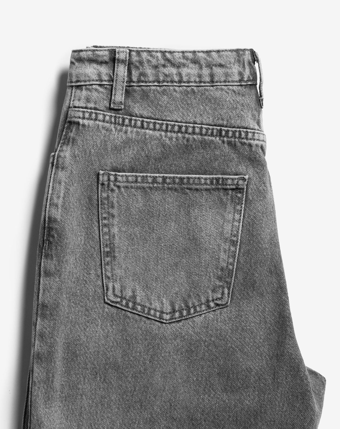 HEART STUD STRAIGHT LEG JEANS GRIJS