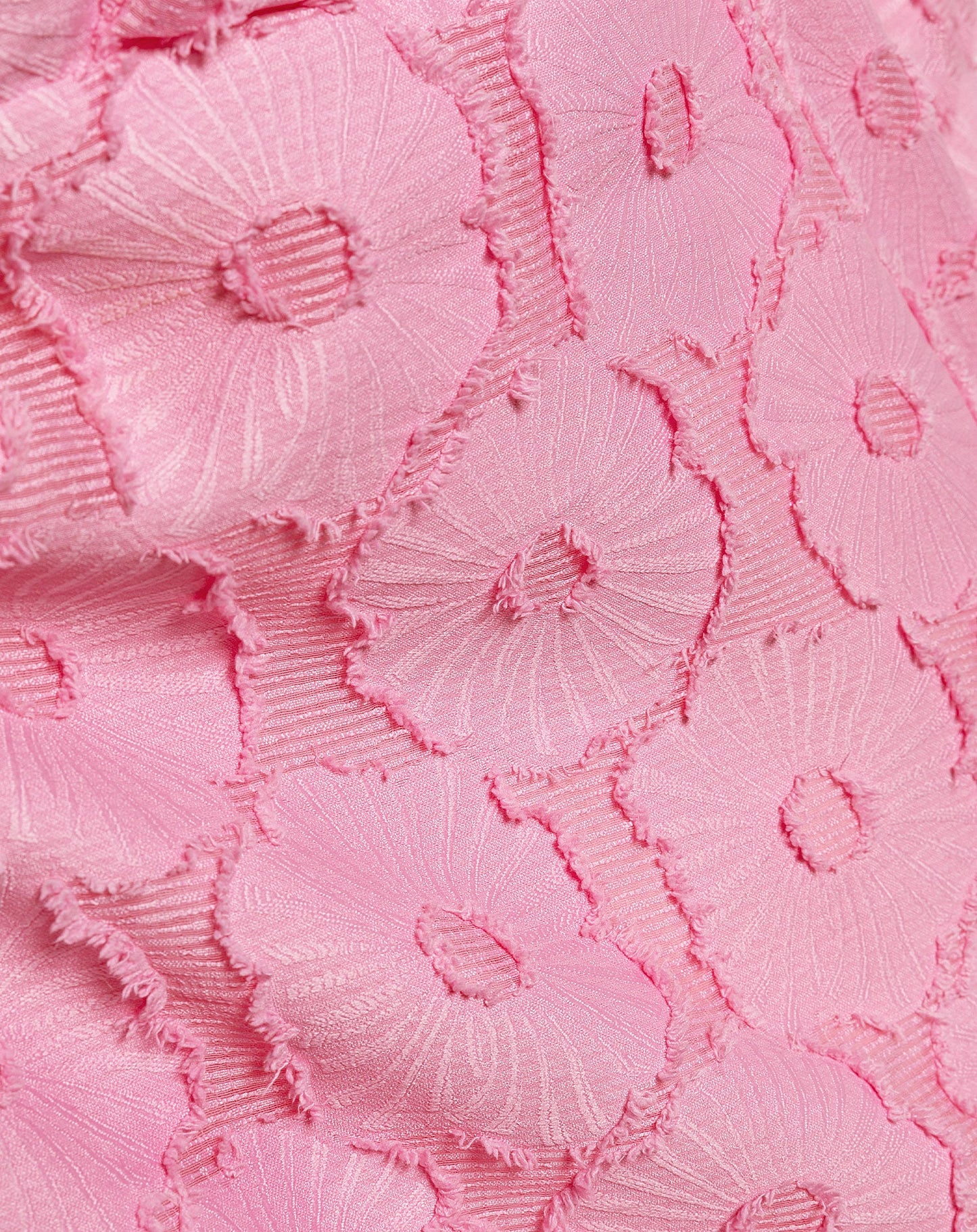 FLUFFY FLOWER JACQUARD KIMONO DRESS ROZE