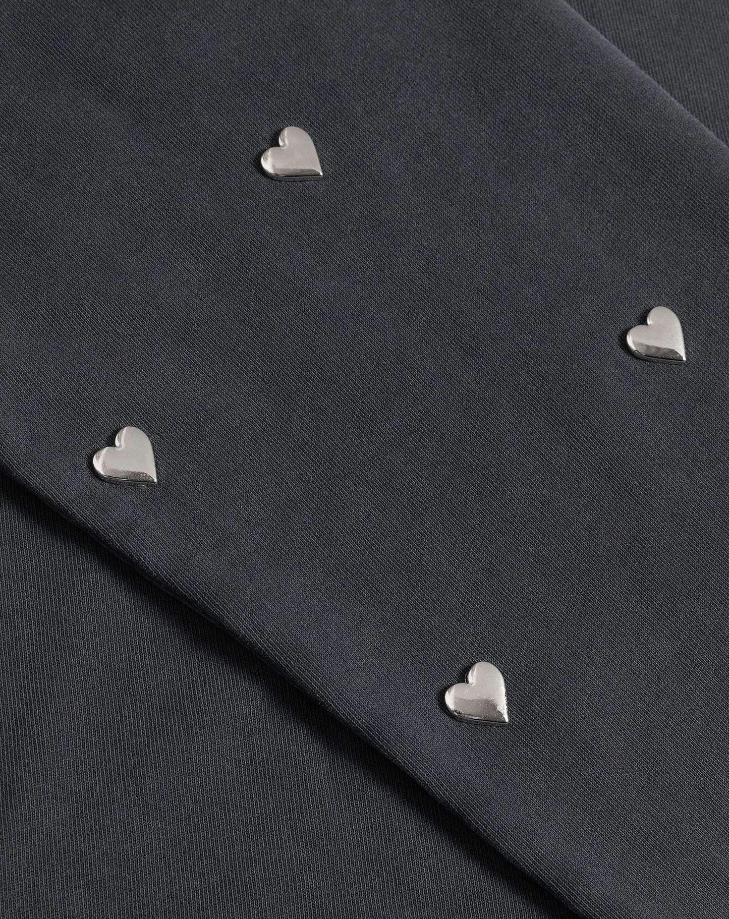 HEART STUD SLEEVE OVERSIZED SWEATER ACID GRIJS