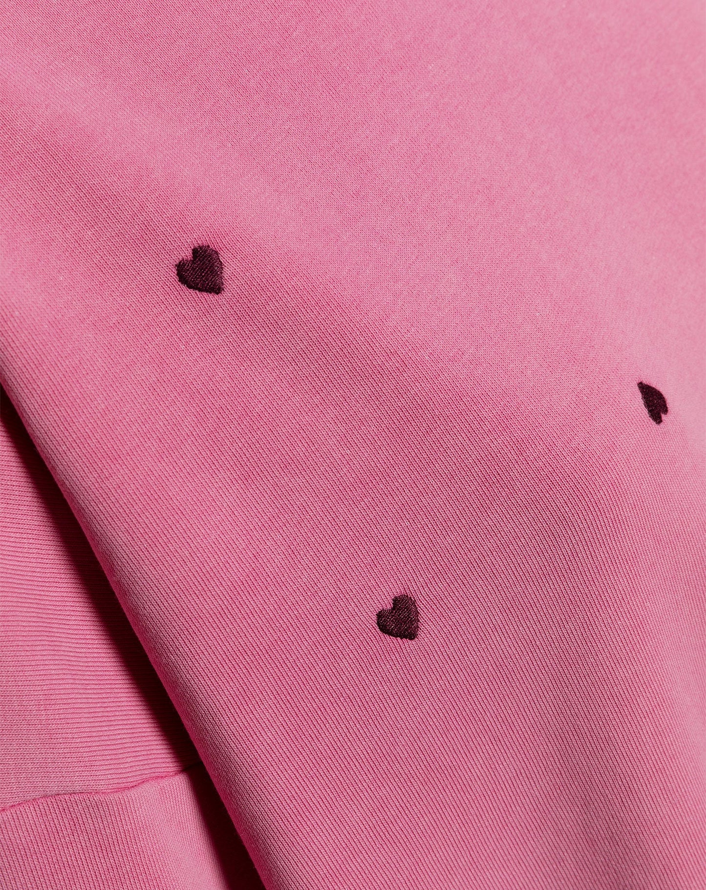 HEART EMBROIDERY SWEATER ACID ROZE