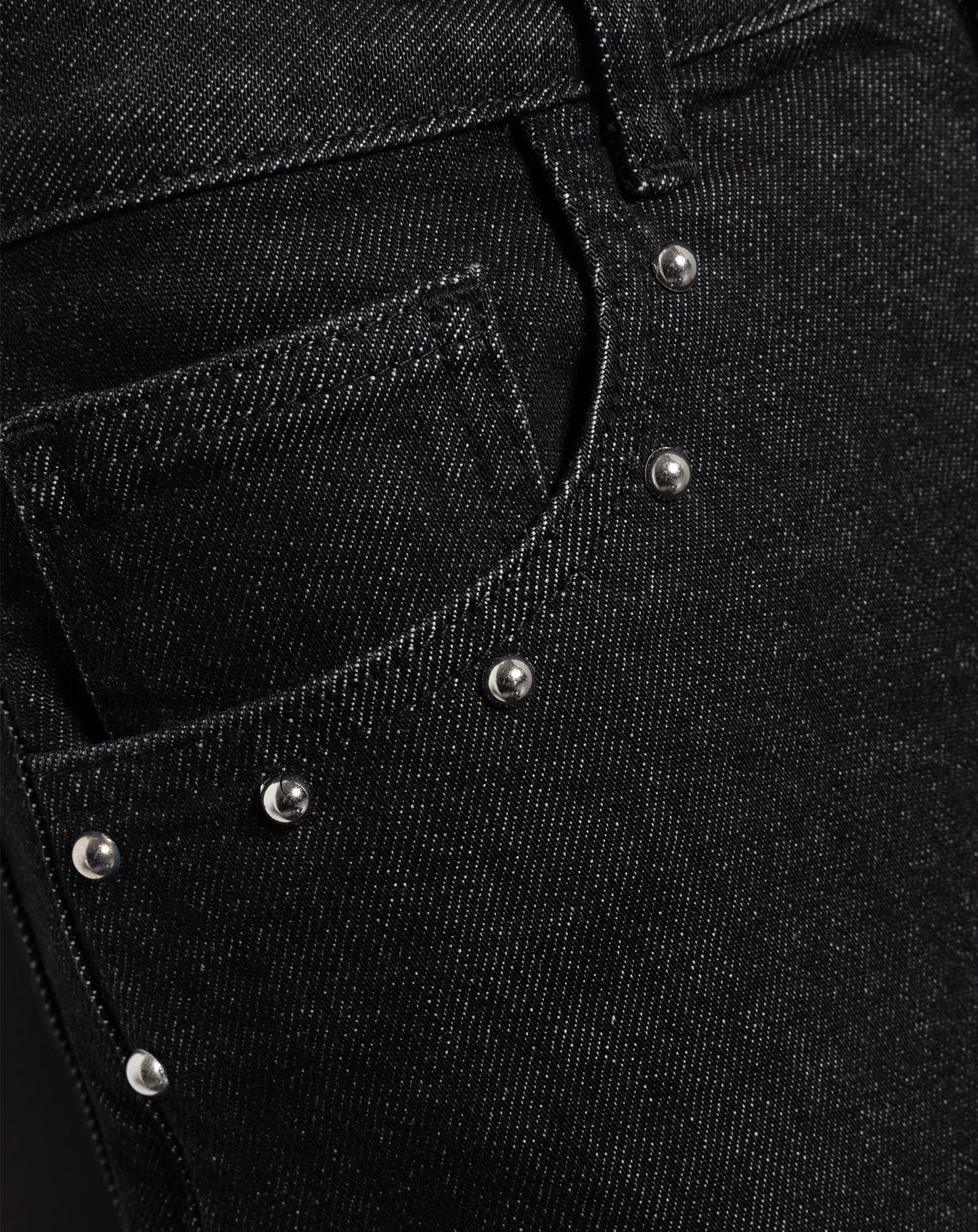 STUD COMFORT WIDE LEG JEANS DONKERGRIJS