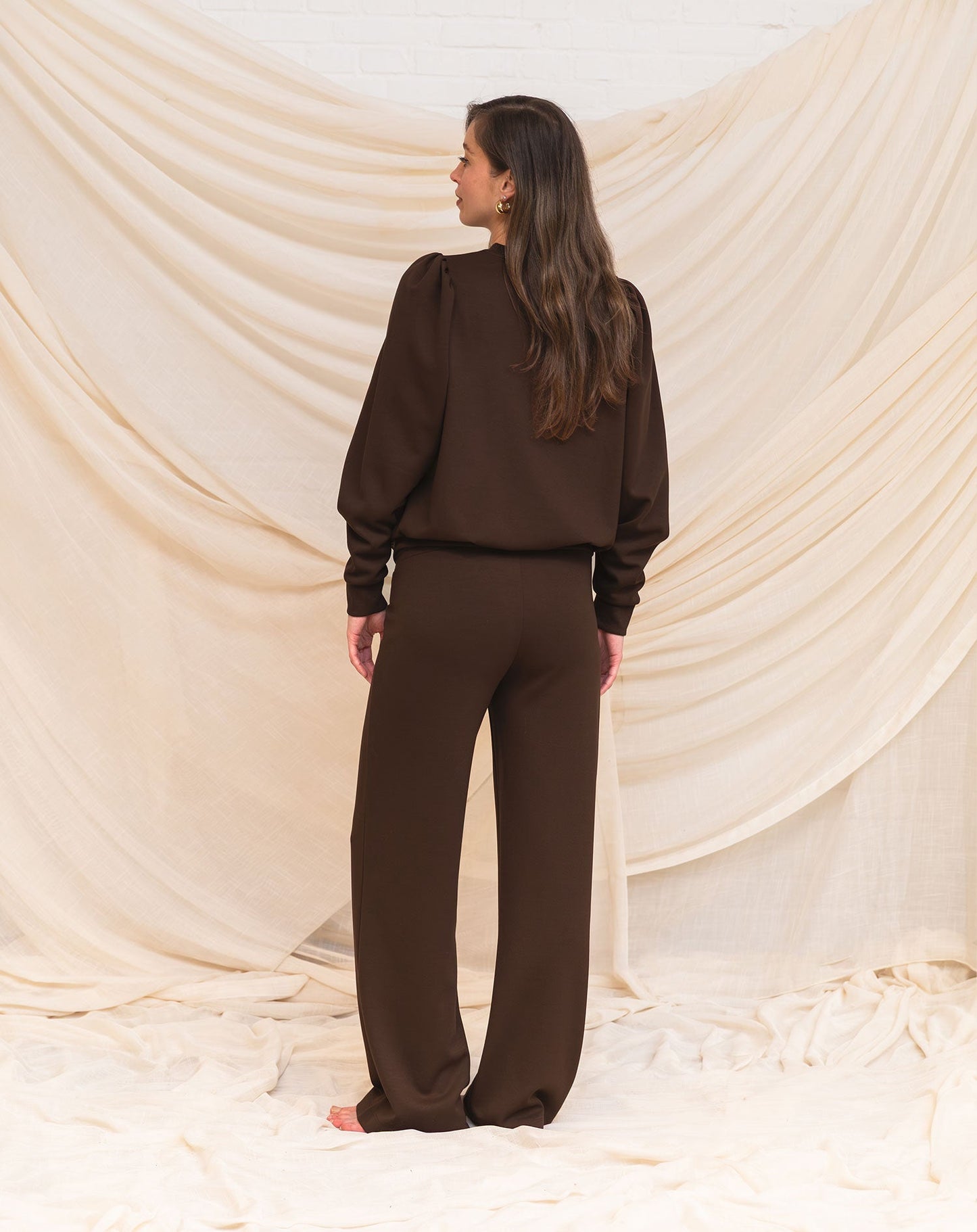 SCUBA PUFF SLEEVE SWEATER MATERNITY BRUIN