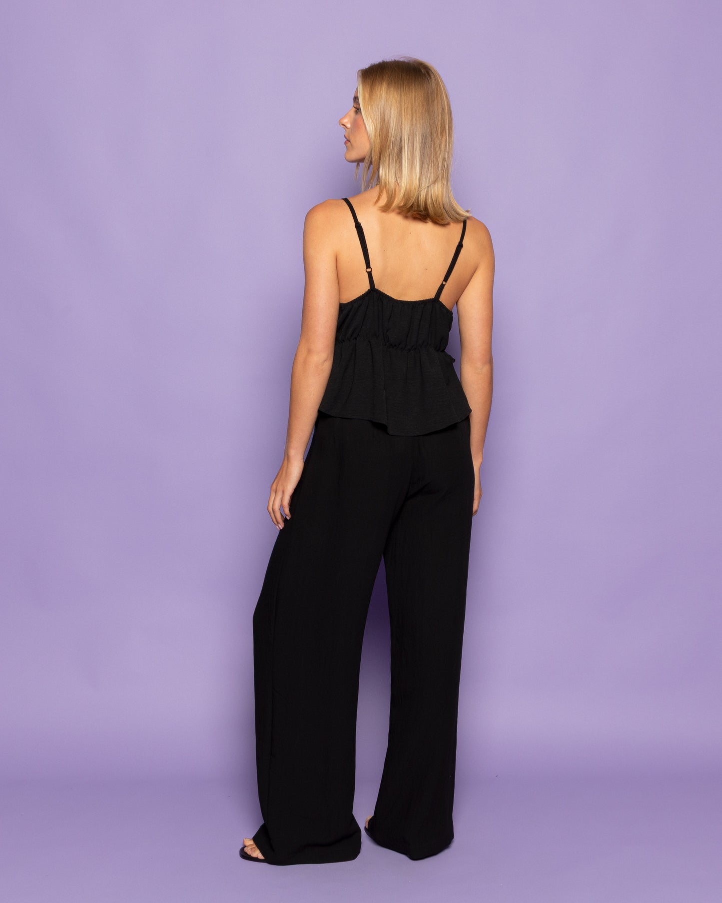 SACHA STRAIGHT LEG PANTALON TALL ZWART