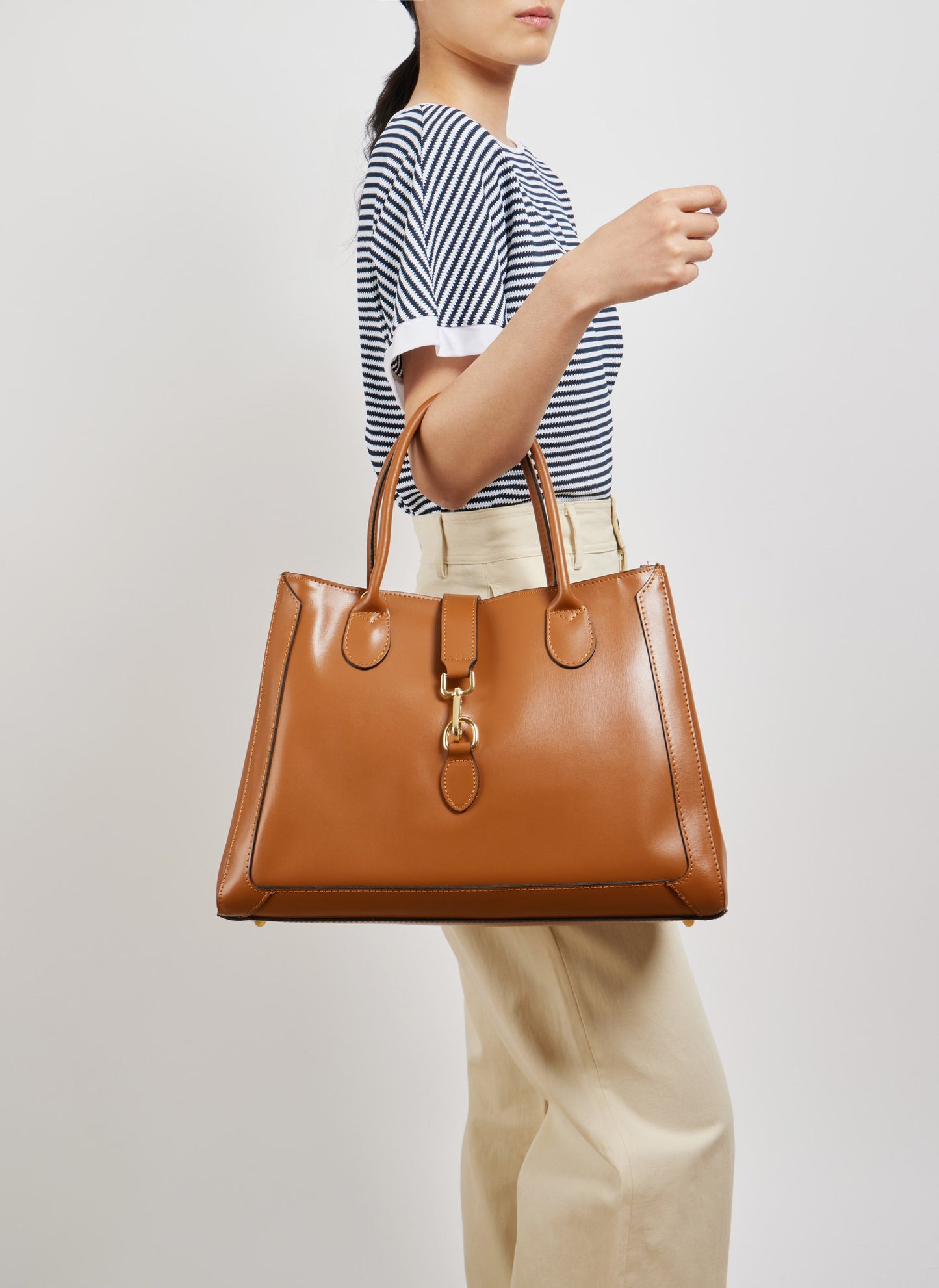 Borsa Chloe in pelle spazzolata Cuoio