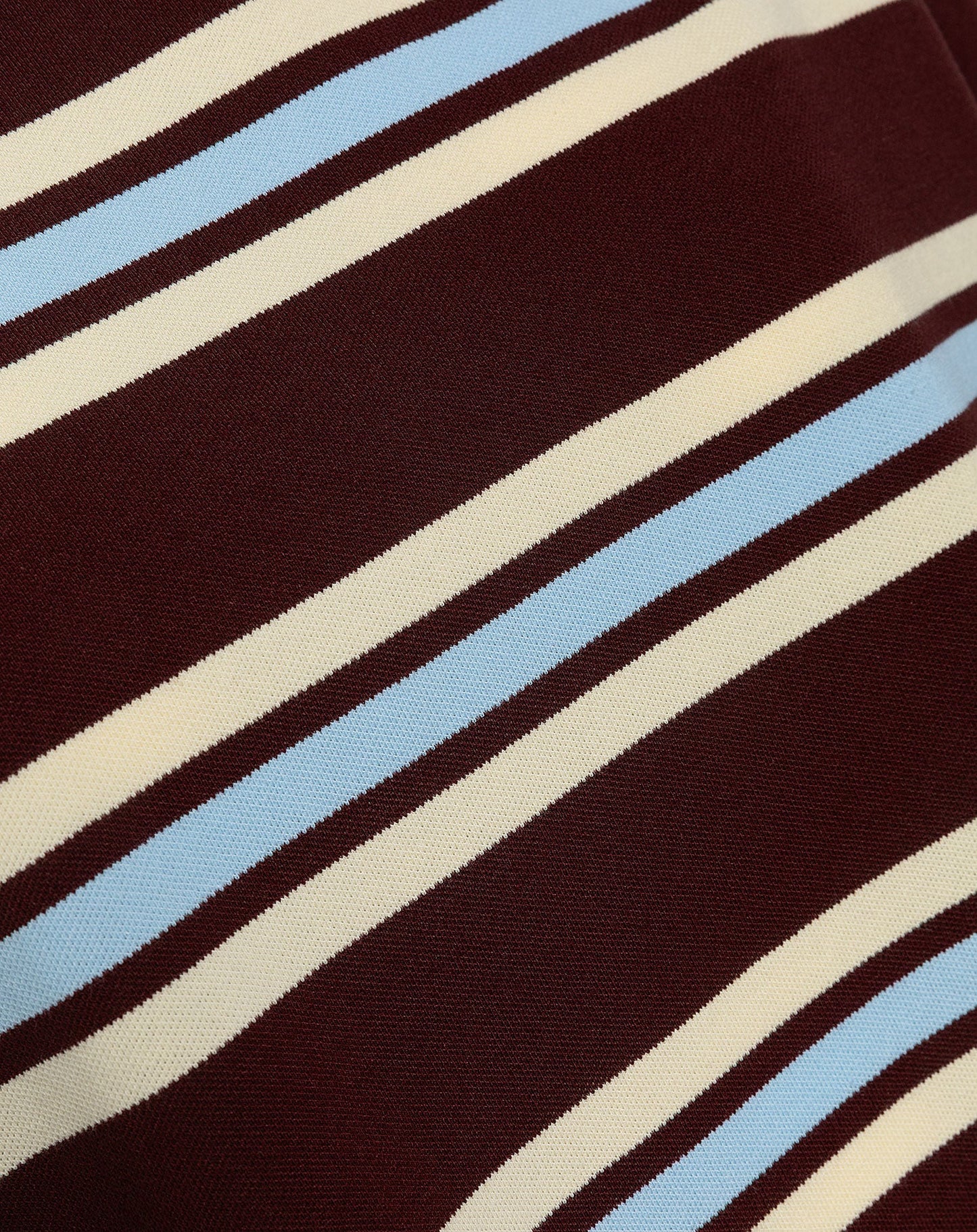 LAINE STRIPED LONG SLEEVE OVERSIZED TEE BURGUNDY