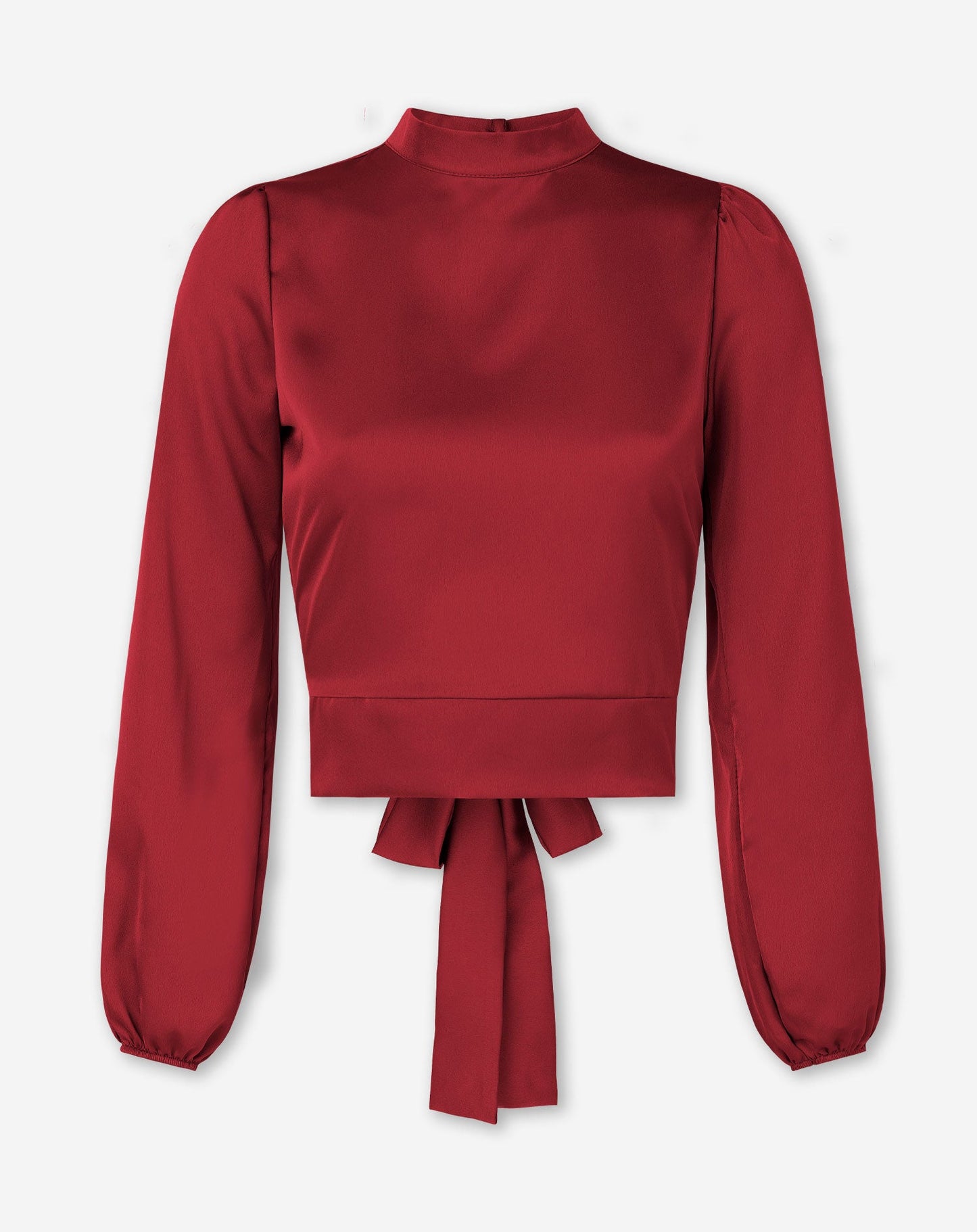 SATIN BOW TOP BORDEAUX