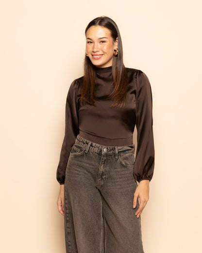 SATIN BOW TOP BRUIN