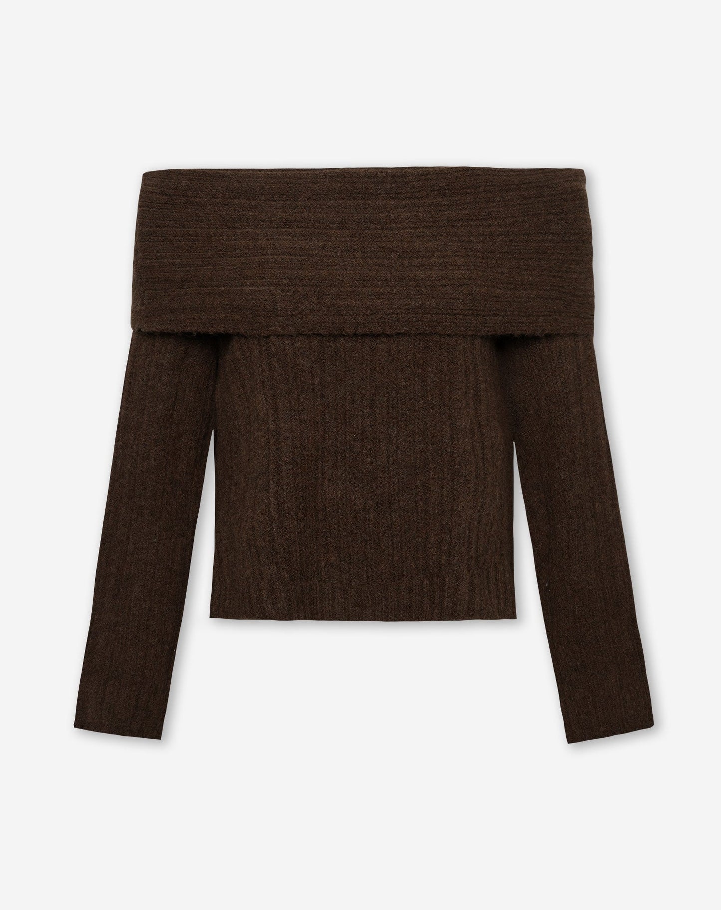 YARA OFF SHOULDER KNIT BRUIN
