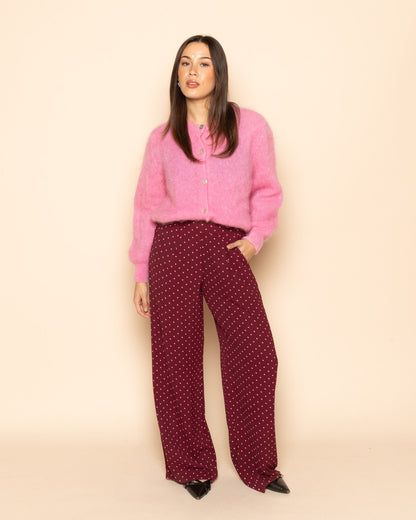 JULIE SMALL DOT  PANTALON BURGUNDY