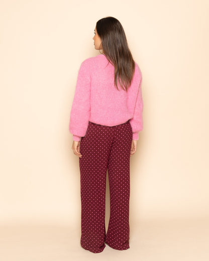 JULIE SMALL DOT  PANTALON BURGUNDY