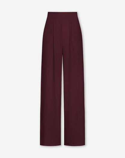JULIE PANTALON TALL DONKER BURGUNDY