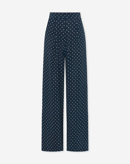 JULIE SMALL DOT PANTALON MARINEBLAUW
