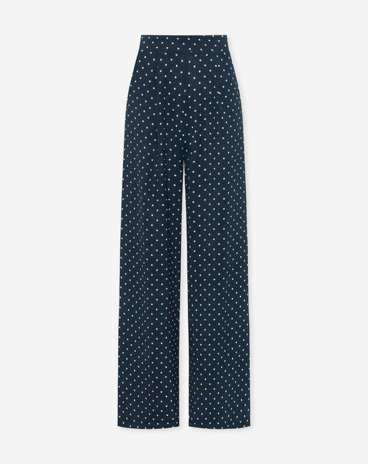 JULIE SMALL DOT PANTALON PETITE MARINEBLAUW