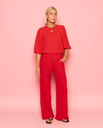 JULIE PUFF SLEEVE TOP ROOD