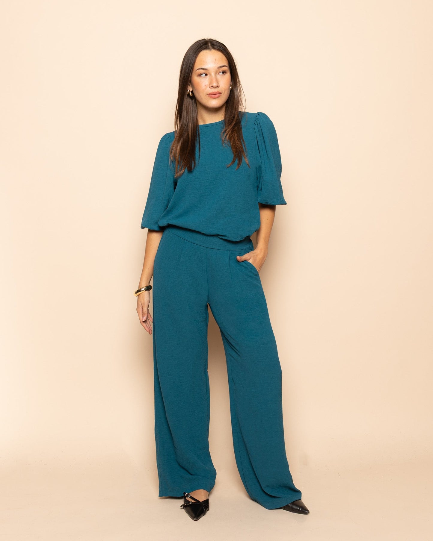 JULIE PANTALON TALL ZEEBLAUW