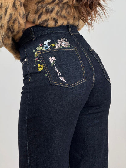 Jeans SCURO RICAMI H5011