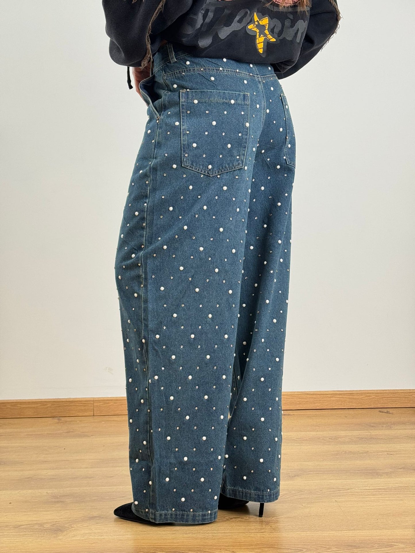 Jeans BALLOON PERLE E SWAROVSKI JESSICA PANTS
