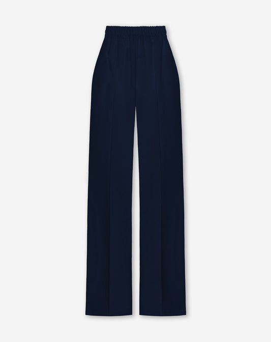 PINTUCK STRAIGHT LEG PANTALON PETITE MARINEBLAUW