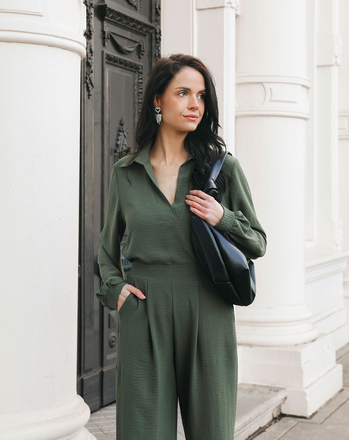 JULIE TOP LEGERGROEN