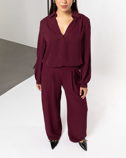 JULIE TOP BURGUNDY