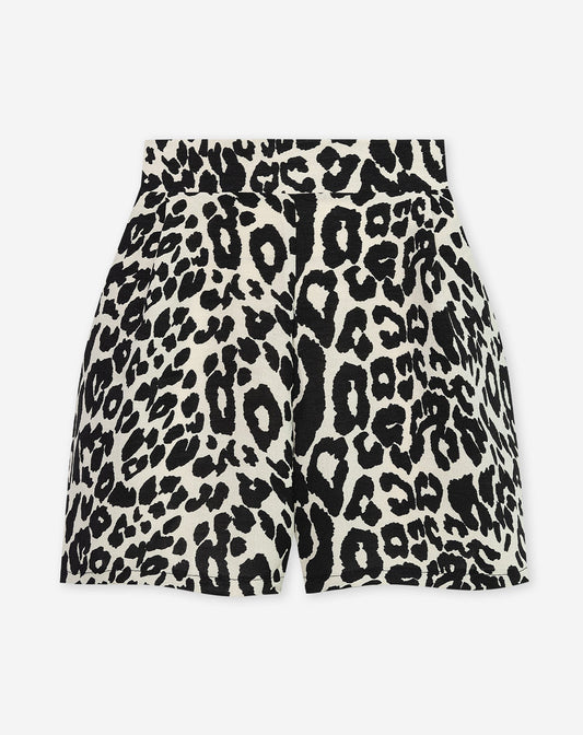 JULIE LEOPARD SHORTS BEIGE