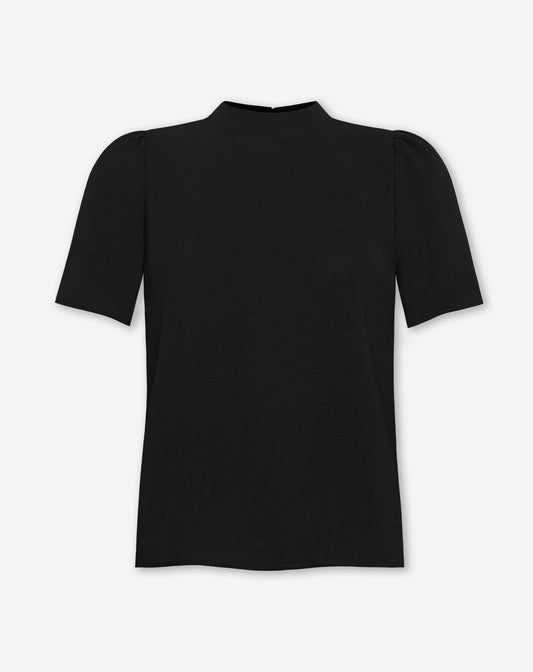 JULIE SHORT SLEEVE TOP ZWART