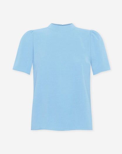 JULIE SHORT SLEEVE TOP LICHTBLAUW