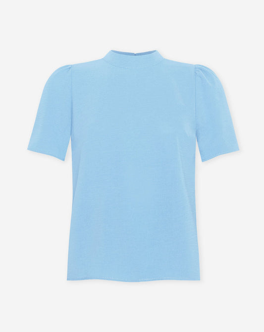 JULIE SHORT SLEEVE TOP LICHTBLAUW