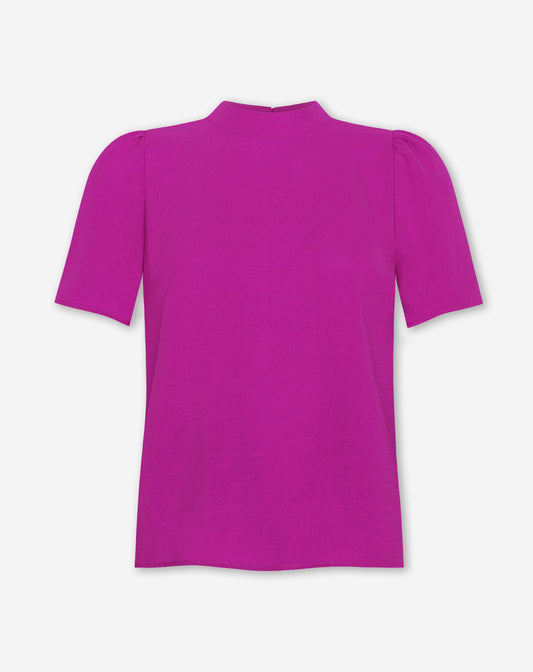 JULIE SHORT SLEEVE TOP MAGENTA