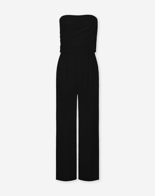 DANIE STRAPLESS JUMPSUIT TALL ZWART