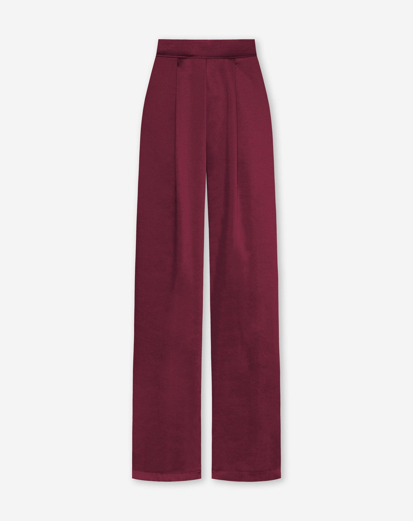 JULIE SATIN PANTALON PETITE BORDEAUX