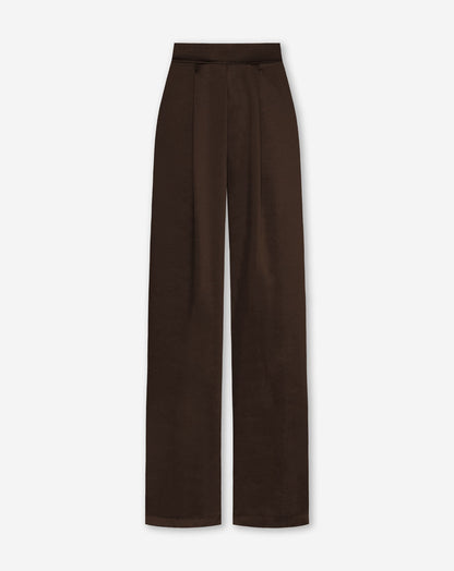 JULIE SATIN PANTALON PETITE BRUIN