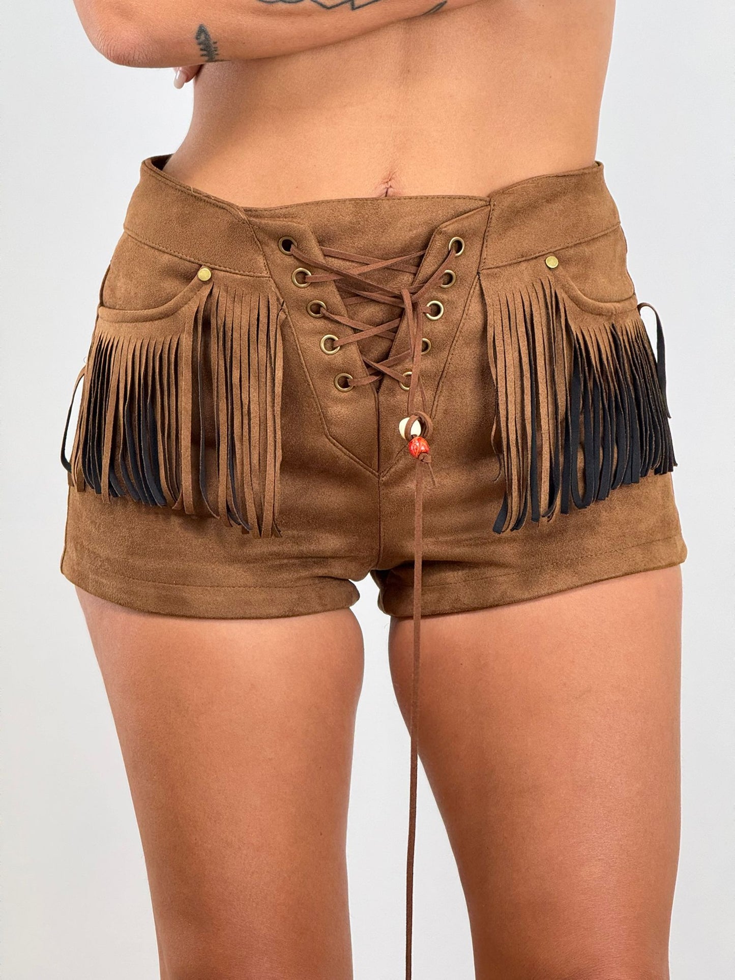 Short Camoscio frange 43620