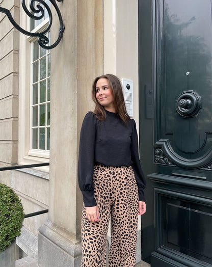 JULIE LONG SLEEVE TOP ZWART