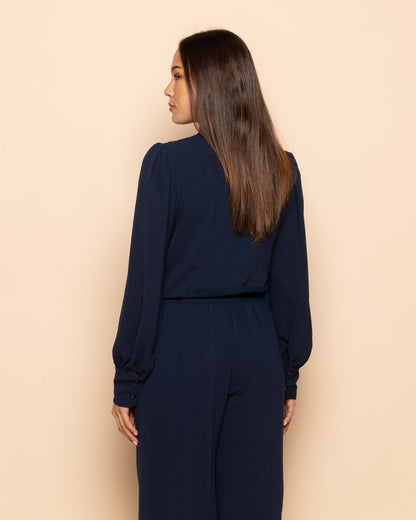 JULIE LONG SLEEVE TOP MARINEBLAUW